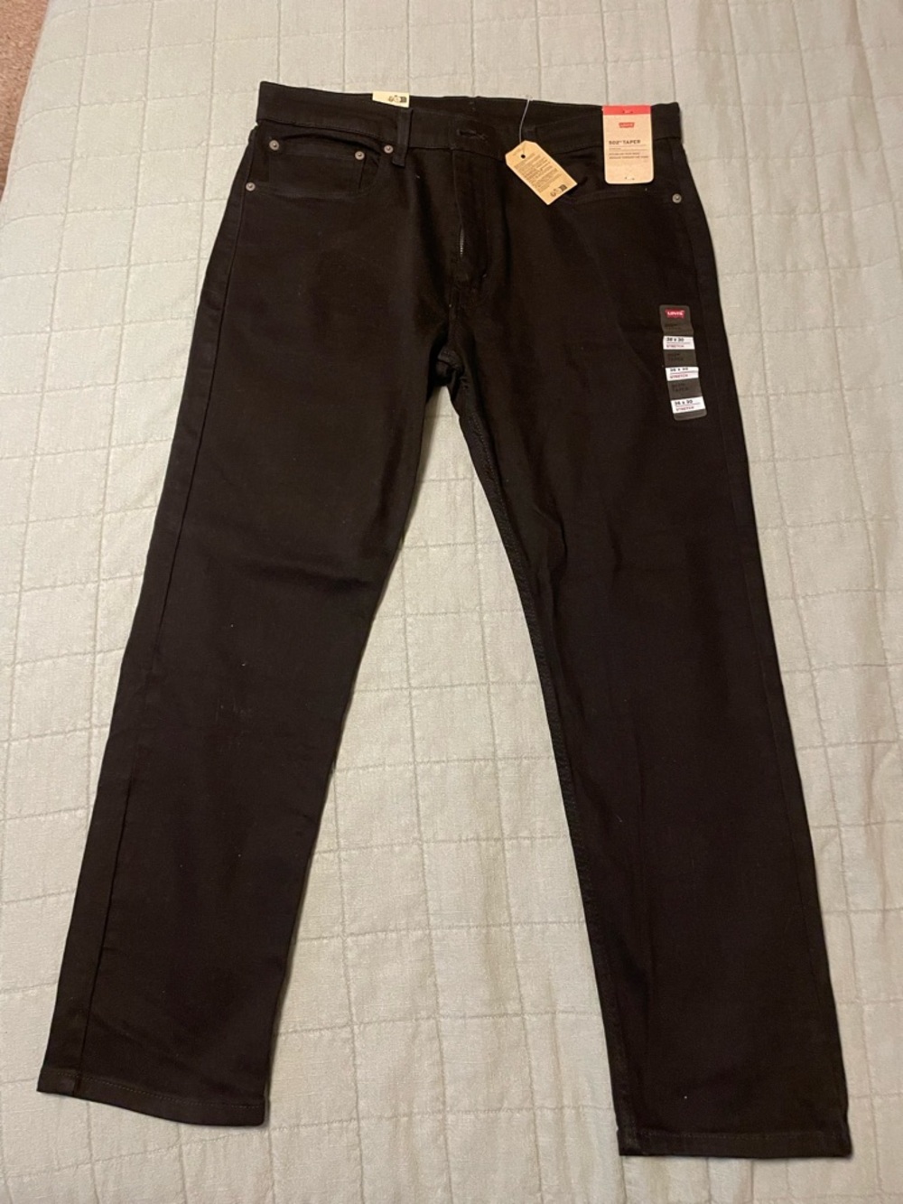 Levi's Men's 502 Taper Black Straight-Leg Jeans